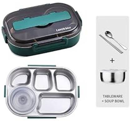 FreshDcart Insulated Lunch Box Airtight Leak-Proof Lunch Box Snacks Tiffin 6 Containers Lunch Box