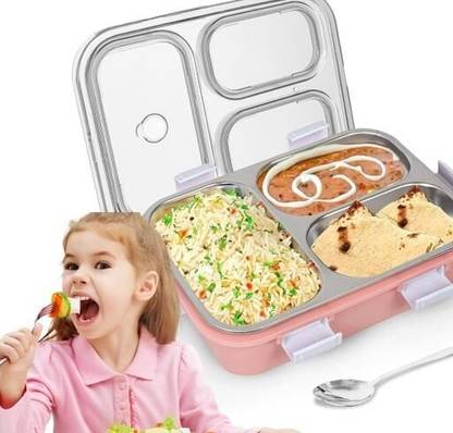 HPHCRAFTT Designer Lunch Tote for Women - Insulated, Leakproof, & Fashionable 3 Containers Plastic, Stainless Steel School Lunch Box