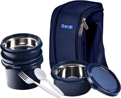 Zaib Classo Office lunch box, With Water Bottle 3 Containers Lunch Box