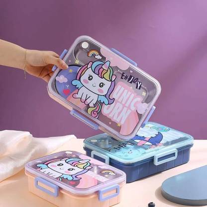 kidsclue Unicorn 4 Containers Lunch Box