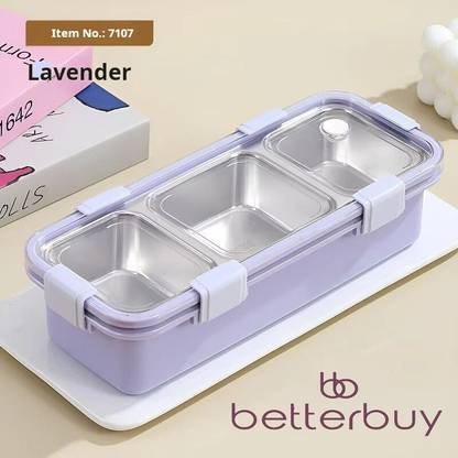 Better Buy Snack box 100% leakproof 3 Containers Lunch Box