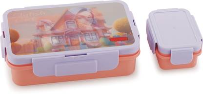 Moltres - Delicious 3D Print (Plastic) Lunch Box Big with Inner Plastic Dabbi- Air Tight 2 Containers Lunch Box