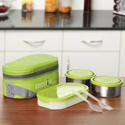 MILTON Executive Insulated Tiffin, - 2x280ml, 450ml 3 Containers Lunch Box