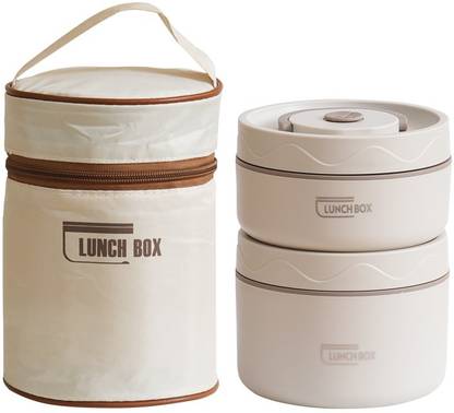 Tabletext Stainless Steel Insulated Leak Proof Stackable Bento Tiffin Box 2 Containers Lunch Box