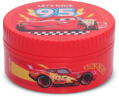 JAYPEE Unimunch PU Insulated Cars Print Steel Lunch Box with steel dish for Kids 1 Containers Lunch Box