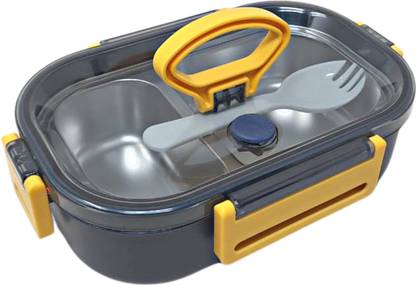 ADICHAI Fusin Face 2-Compartment 304 Stainless Steel Multicolor 1 Containers Lunch Box
