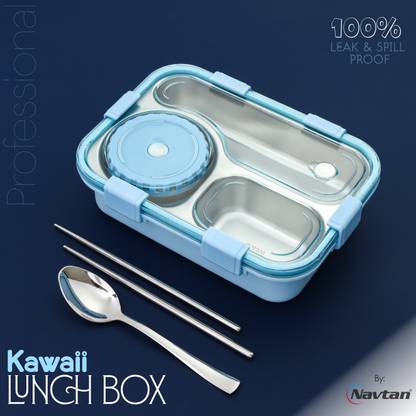 NAVTAN Kawaii Lunch Box 3 Containers Lunch Box