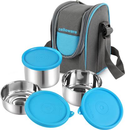 Flipkart.com | cello Steelox Stainless Steel 3 Containers Lunch Box