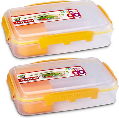 Flipkart.com | NAYASA On The Go- 900 ML Regular Plastic Lunch Box, 1