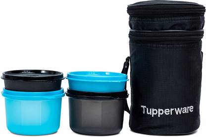 TUPPERWARE Plastic Xtreme Executive Lunch Set 4 Containers Lunch Box