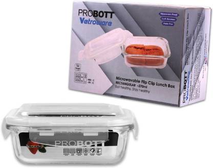 PROBOTT Flip Clip Lunch Box, 370ml, 1-Pieces, Transparent 1 Containers Lunch Box