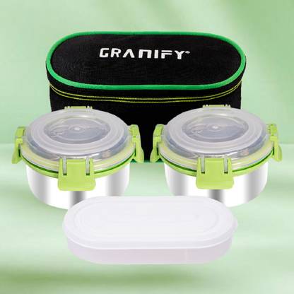 Granify container airtight box And One Chapati Box 3 Containers Lunch Box