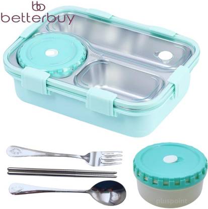 Better Buy Bright Color 100% Leak-proof with Removable Bowl 3 Containers Lunch Box
