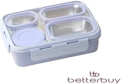 Better Buy 100% Leak-proof Individual 4 Containers Lunch Box