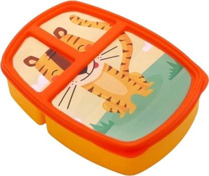 Black Moon Yellow Tiger Cartoon Classic Lunch Box Durable 1 Containers Lunch Box