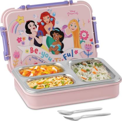 JAYPEE TOONBOX Princess Lunch Box with 3 compartment for School Goers Gifting Multiuse 1 Containers Lunch Box