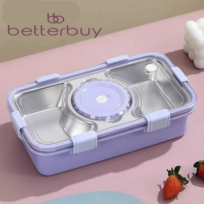 Better Buy Sleek 100% Leak-proof Bento with Removable Bowl 3 Containers Lunch Box