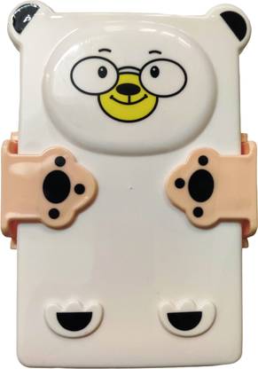 Gift Collection Teddy Design Plastic Lunch Box Container And Spoon.2 Way Lock School Tiffin Box 1 Containers Lunch Box