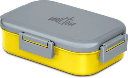 MILTON Senior Flatmate Inner Stainless Steel Tiffin Box, 700 ml, Yellow 1 Containers Lunch Box