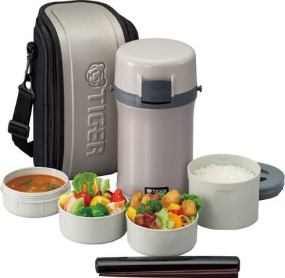 Tiger Vacuum Insulated Lunch Box, 4 Microwavable Containers, Bpa Free,Lwu-F200 4 Containers Lunch Box