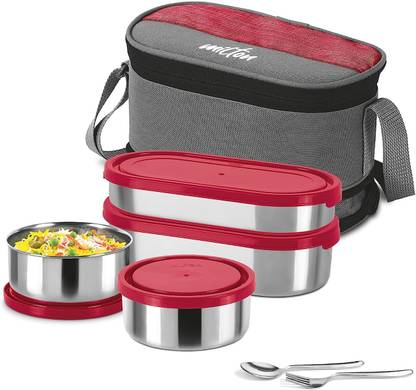 MILTON TRIPLE DECKER 4 Containers Lunch Box
