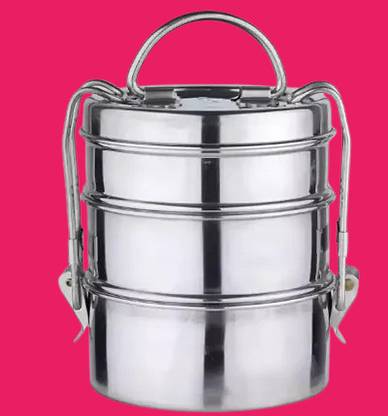 AEROBIX STEEL 3 TIFFIN 103 3 Containers Lunch Box
