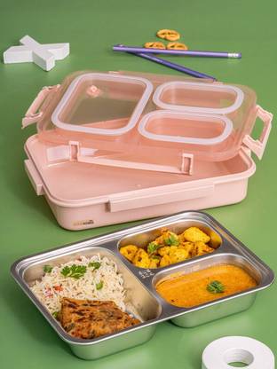 Goodhomes 3 Partition Leak Proof Lunch Box 1 Containers Lunch Box
