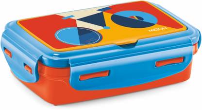 MILTON FLAVOUR TIFFIN inner steel with a spoon and fork LUNCH BOX RED 2 Containers Lunch Box