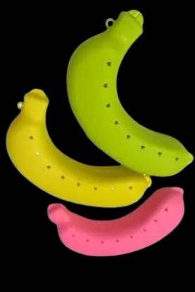 CRYZONE Plastic Banana Case Food Storage Container, Banana Case (Pack of 3) 3 Containers Lunch Box