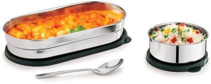 Fortune Cookware Stainless Steel 2 Container Lunchbox 2 Containers Lunch Box