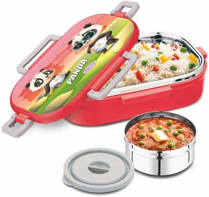 rushabh collections Asian Hot Meal Locker SENIOR Kids Insulated Lunch Box - PANDA 2 Containers Lunch Box