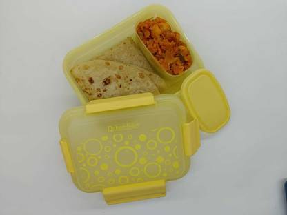 Dekor-Kase Plastic Lunch Box-Green (Set of 2 pcs : 1 "Clip On"SB-H45 + 1 "Mini"SB-H44 ) 2 Containers Plastic School Lunch Box