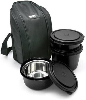 Home Bargains Lunch Box Set With Bag, Outer Plastic 3 Containers Lunch Box