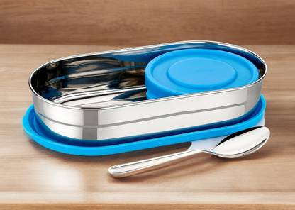 CrystalMall Oval Lunch box 2 Containers Lunch Box