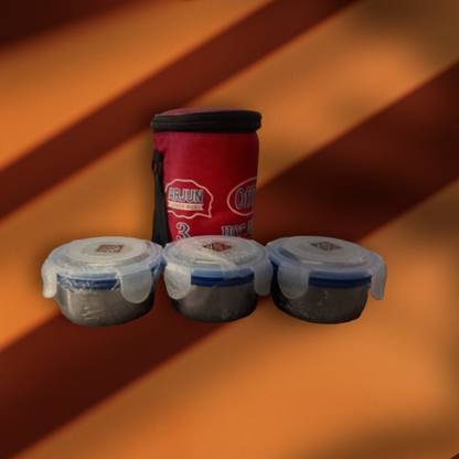 Arjun 3Set-Steel_LunchBox-131 3 Containers Lunch Box