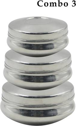 HOMORAA Stainless Steel Brawni Box / Lunch Box, Puri Box, School Tiffin Box 1 Containers Lunch Box