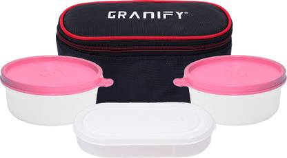 Granify Leak and Lock container airtight box And One Chapati Box 3 Containers Lunch Box