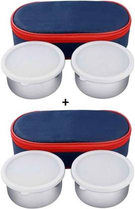 falix fl1003 2 Containers Stainless Steel Office Lunch Box