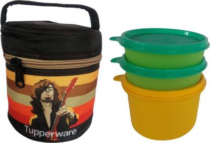 TUPPERWARE Junior Rocker Lunch Set Each 450+170+170ml,With Bag (Pack of 4) 3 Containers Lunch Box