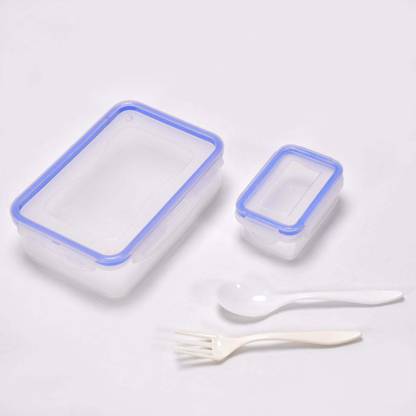 APTI MULTIPURPOSE AIR TIGHT 4 SIDE LOCK LUNCH BOX 2 Containers Lunch Box