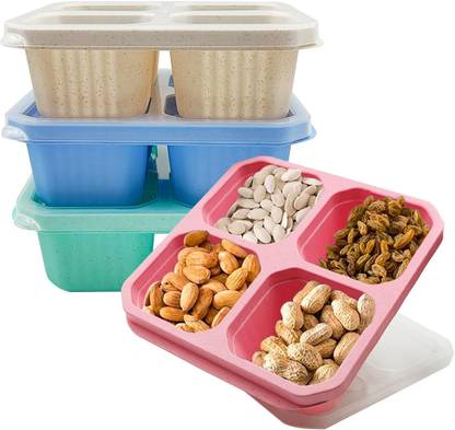 NARV Snack Box Divided Food Container for Candy Pasta Dried Fruits Dishwasher Safe K3 Storage Box