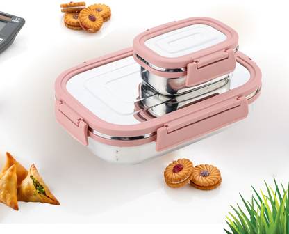 BLLUEX Stainless Steel Leak Proof, Airtight 2 Containers Lunch Box