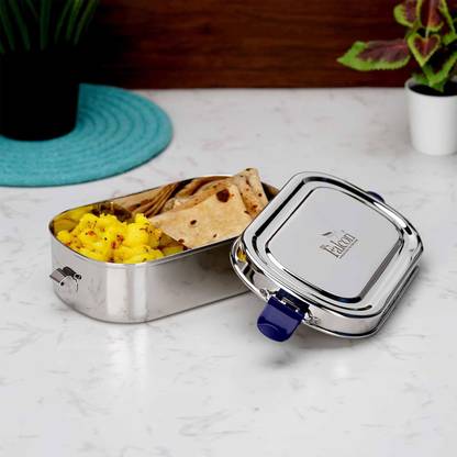 FALCON Stainless Steel Lunch Box tiffin Recta PartY FOR SCHOOL,OFFICE,TRAVELLING 2 Containers Lunch Box