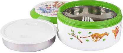 DSR traders SS Lunch Box 1000ML 2 Containers Lunch Box