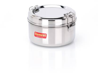 Sumeet Stainless Steel Meal Pack Tiffin with Steel Separator Plate& Locking Clip,11.5cm 1 Containers Lunch Box