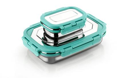 di select FEAST Smart Buy Stainless Steel Lunch Box Set Airtight High Quality Steel 2 Containers Lunch Box