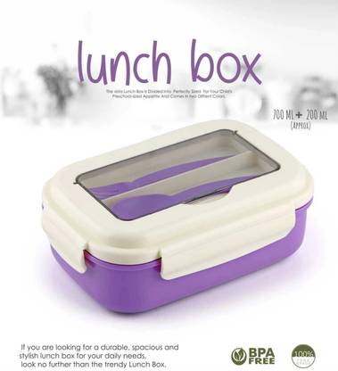 CONQUER Lunch Box for Kids School with 2 Containers Lunch Box