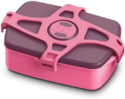 FLAIR Spinner Rectangle Pink Colour 1 Containers Lunch Box