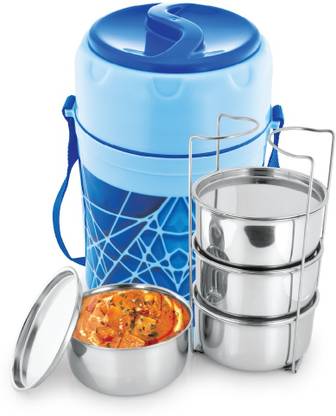 Trueware Trendy 4 thermoware Lunch Box with 4 Container 300 ML Each 4 Containers Lunch Box