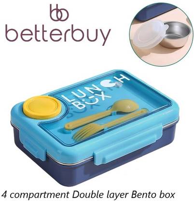 Better Buy Double Layer Big Bento 4 Containers Lunch Box